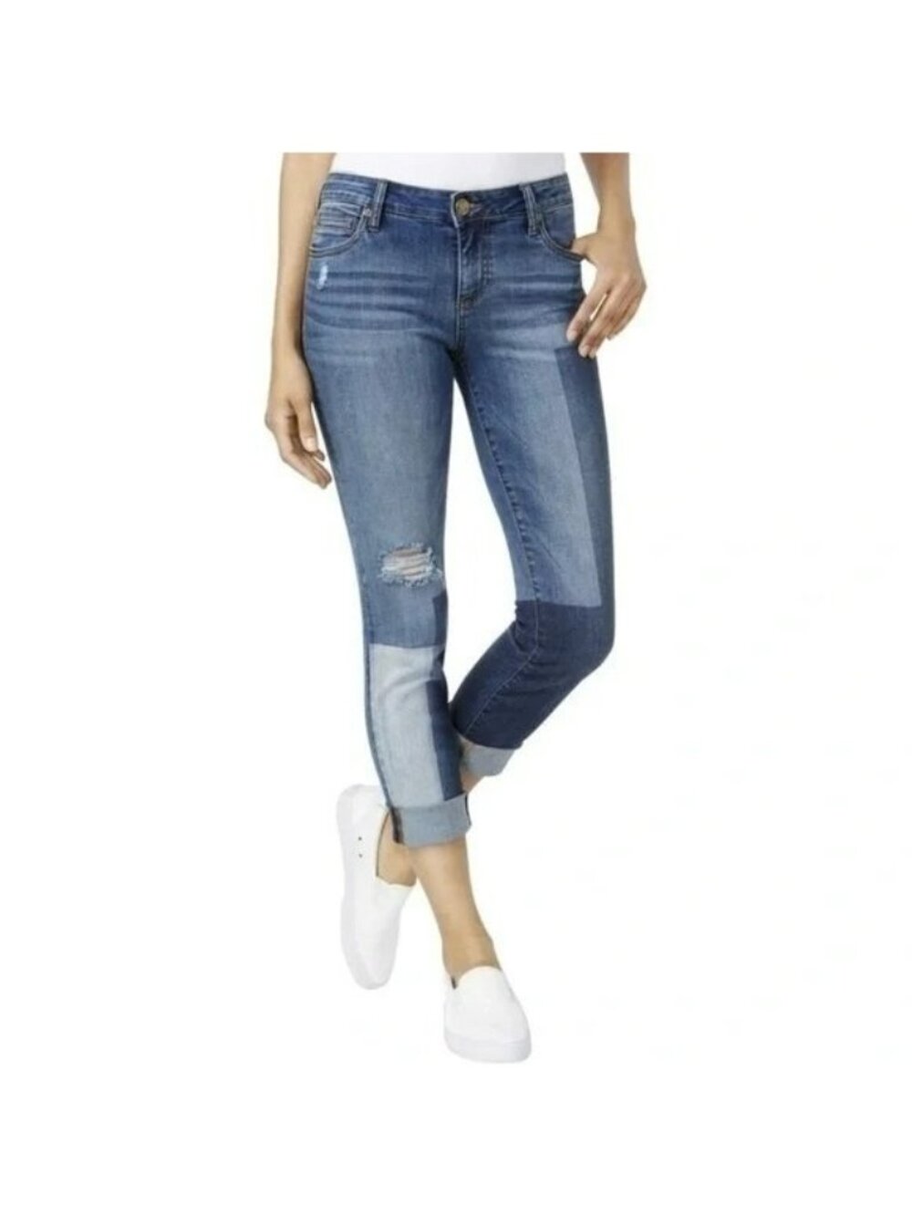 Kut From The Kloth Jeans Womens 2 Blue Catherine Boyfriend Stretch Denim